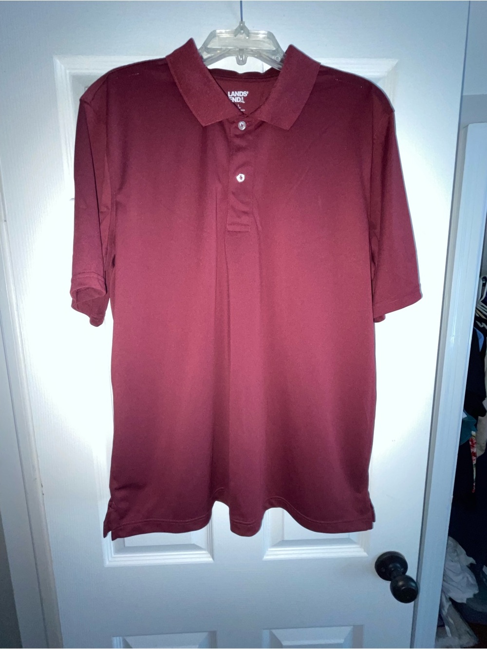 Lands' End Men's Polo Shirt - Maroon